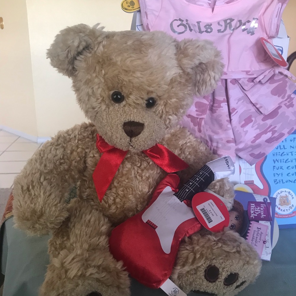 NEW Build-A-Bear with Accessories & Certificate
